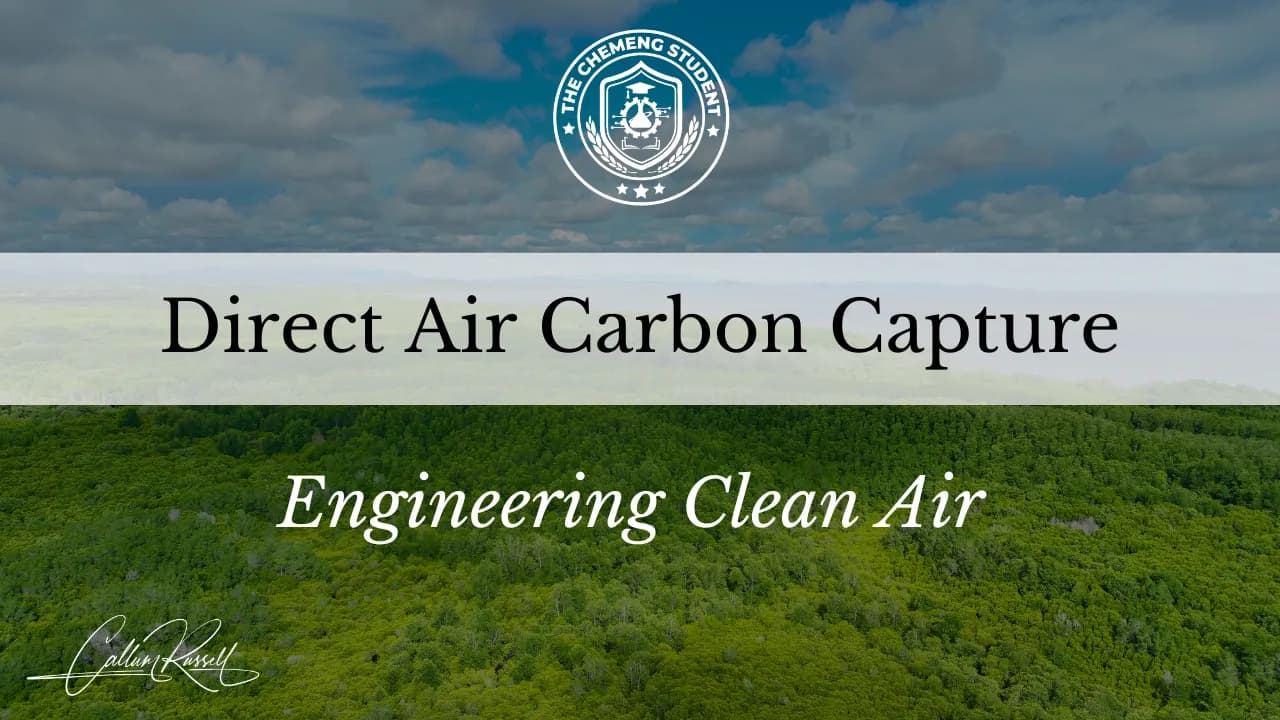 What Is Direct Air Carbon Capture - The ChemEng Student